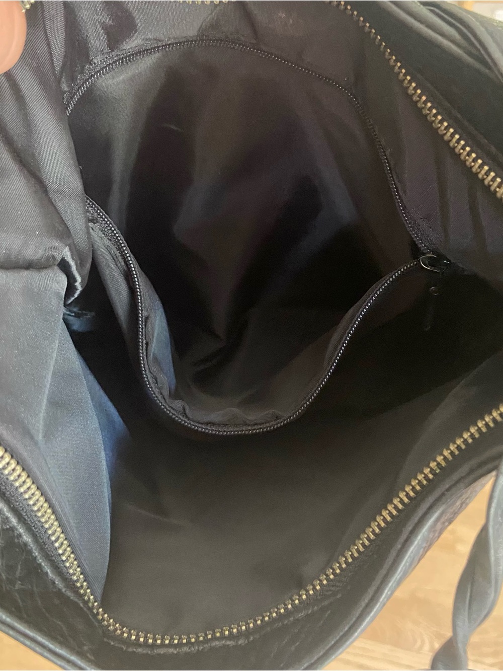The Sak Leather Shoulder Hobo Bag Women's Black Pebbled Purse Handbag Boho READ - Picture 6 of 8